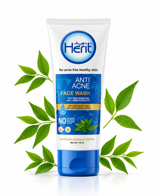 Herit Anti Acne Face Wash – Oil-Free Clear Skin Cleanser (100 ml)