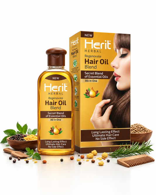Herit Hair Oil – Herbal Anti Hair Fall Oil (55 ml &amp; 100 ml)