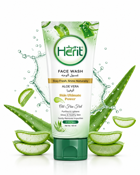 Herit Aloe Vera Face Wash – Soothing Oil-Free Cleanser (100 ml)